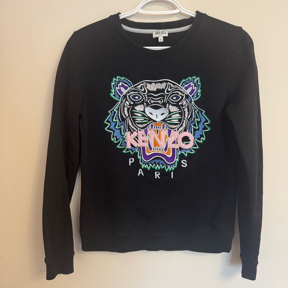 Kenzo Black Tiger Embroidered Women's Sweater